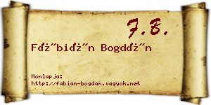 Fábián Bogdán névjegykártya