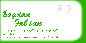 bogdan fabian business card